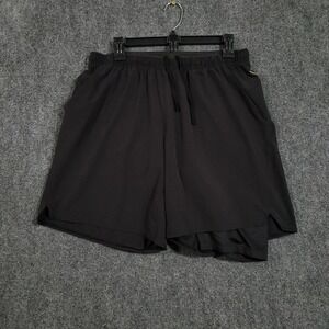 REI‎ Co-Op Shorts Mens Large Black Athletic Drawstring Lined Activewear Hiking